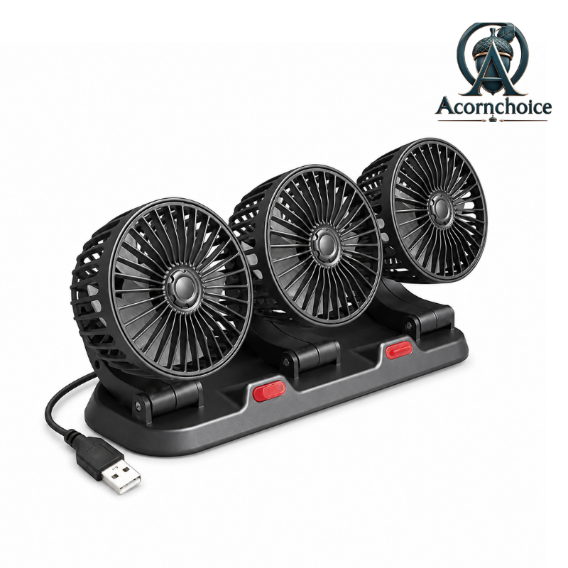 3 Head USB Car Cooling Fan for Cars Trucks and SUVs