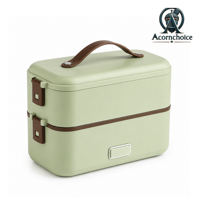 Acornchoice 2-Tier Bento Lunch Box with Carry Handle
