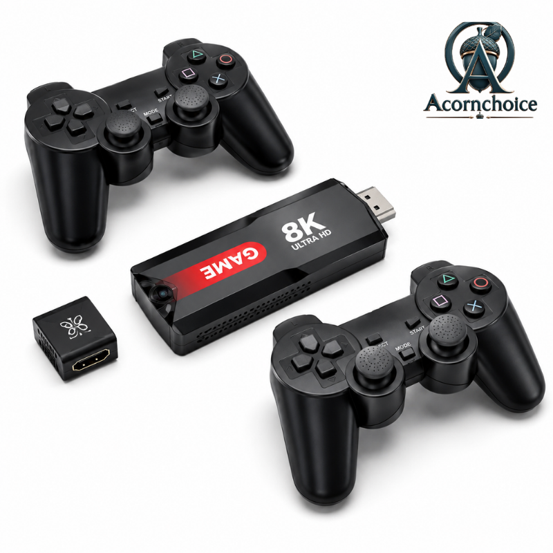 Acornchoice 8K Ultra HD Game Stick with Dual Controllers