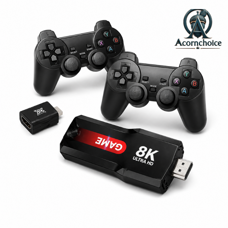 HDMI Retro Game Stick with Dual Controllers for Multiplayer Gaming