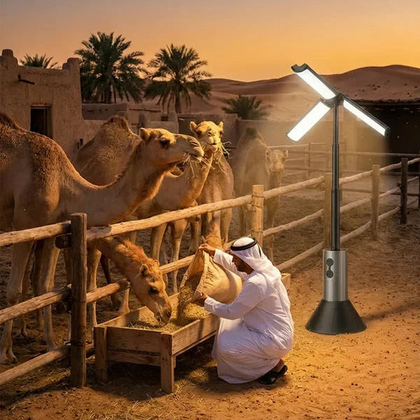 مروحة Acornchoice الكهربائية المحمولة - مروحة قائمة بـ 3 شفرات قابلة للتعديل وتصميم مدمج